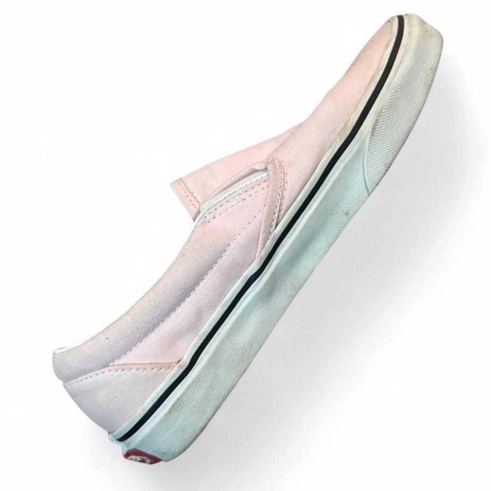 Baby Pink White Blushing Classic Slip On Vans Shoes - Picture 4 of 7